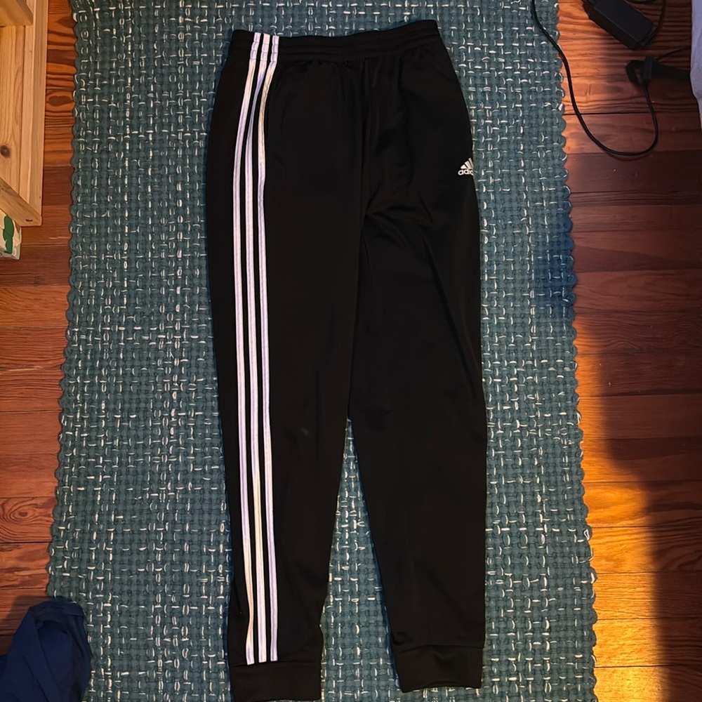 Kids 3 stripe Adidas joggers size XL or Adult small